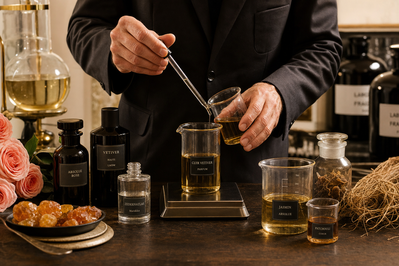 Perfumer at work